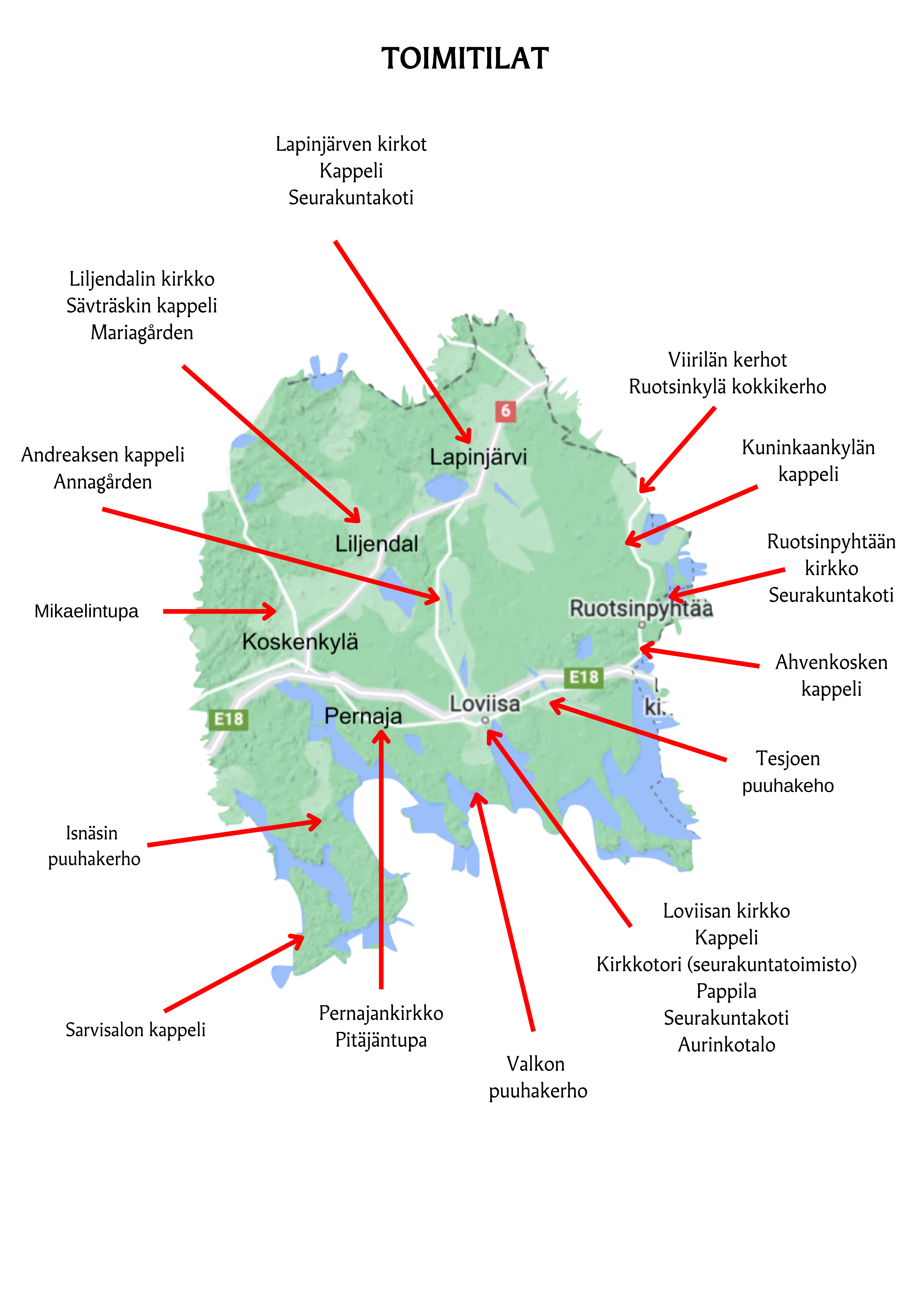 Agricolan suomalainen seurakunta maantieteellisesti